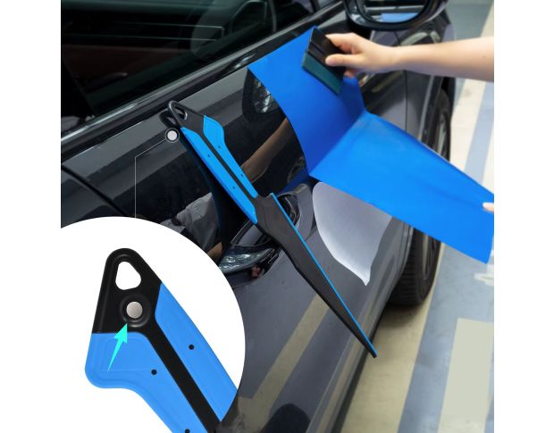 FOSHIO Magnetic Tint Squeegee Blue - Стяжка з ручкою для згону води 38.6 cm