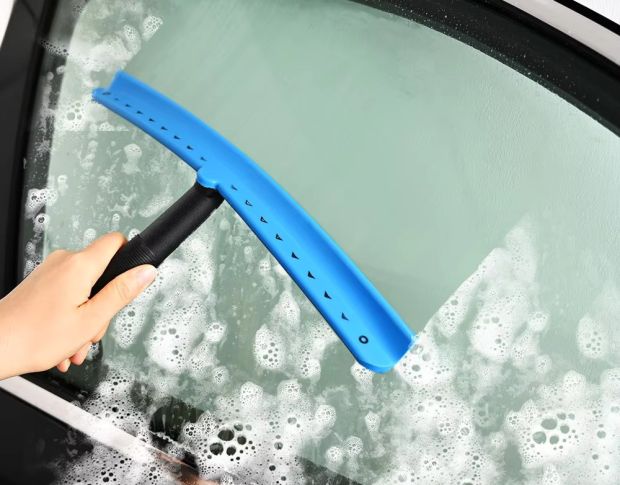 FOSHIO Silicone Water Scraper - Резиновый сгон с ручкой 26 cm