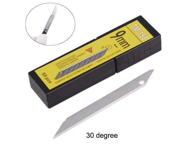 FOSHIO Carbon Steel 30° Blades - Сегментні леза (50 шт.)