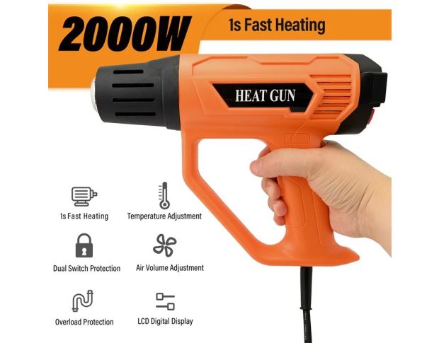 FOSHIO 2000W Heat Gun - Фен с цифровым дисплеем и контролем температуры
