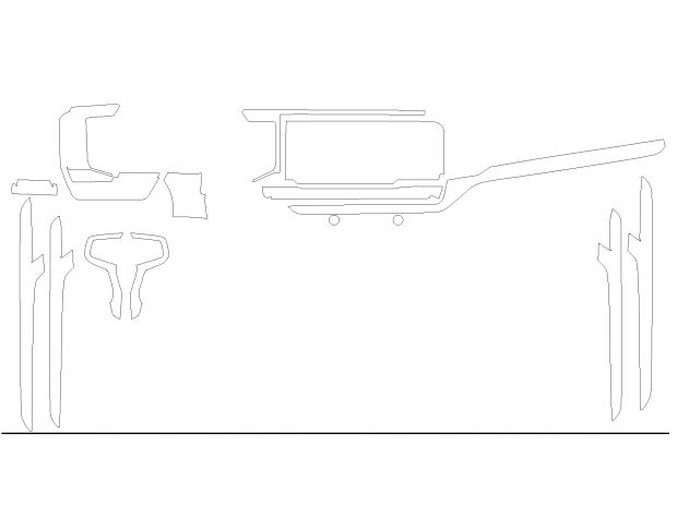 Комплект викрійок для салону CHEVROLET SILVERADO 1500 2024 -