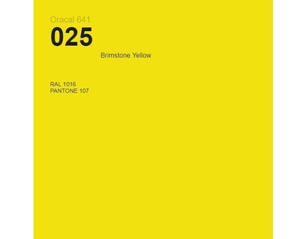 Oracal 641 025 Matte Brimstone Yellow 1.26 m